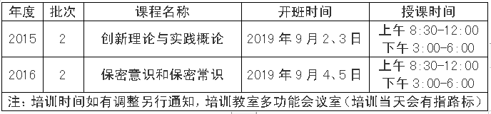 授课时间表