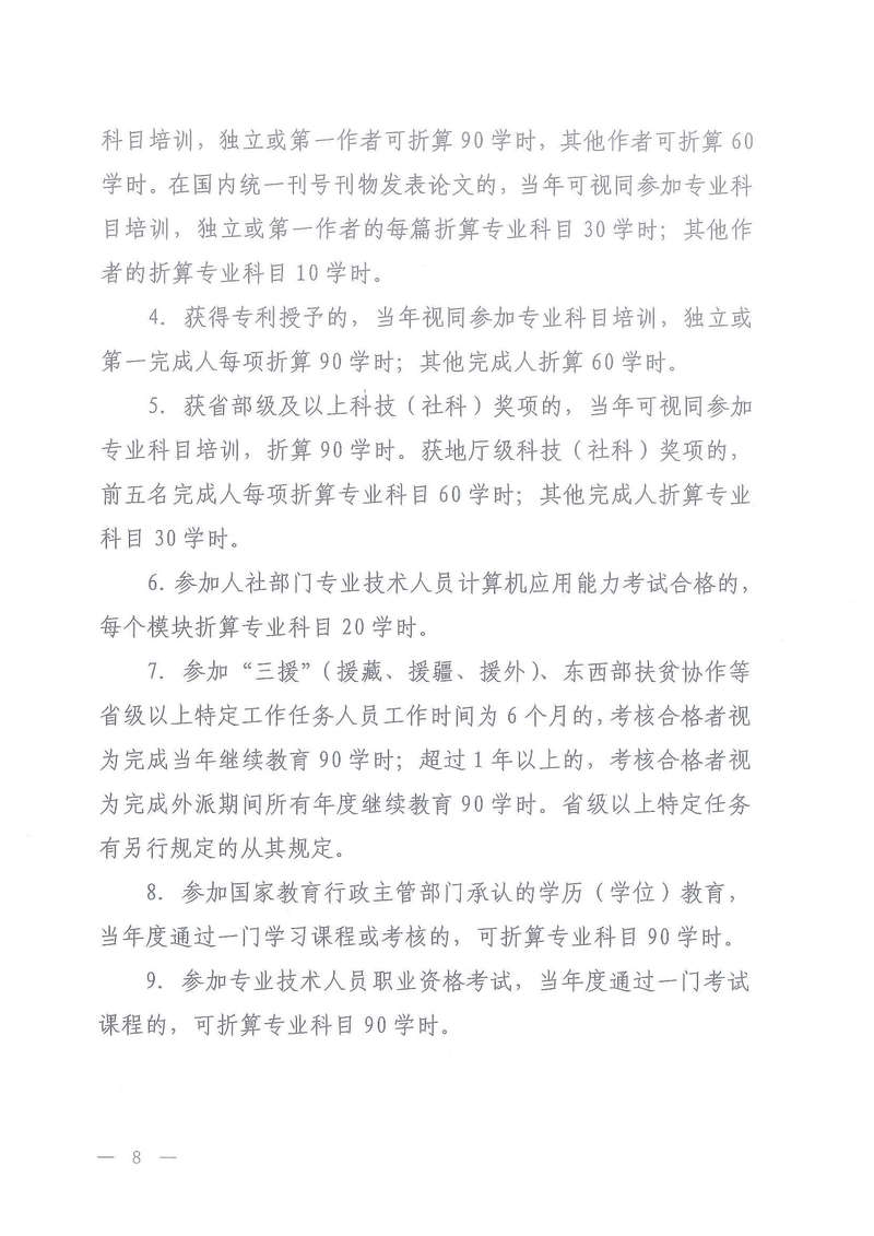 政策法规-岳人社函【2021】25号     关于做好我市2021年专业技术人员继续教育有关工作的通知(1)-8